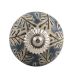 Grey Leaf Embossed Ceramic Knob